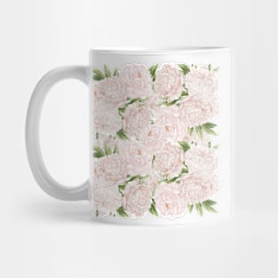 Romantic pink peonies Mug